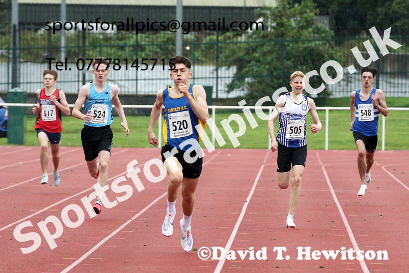 Mens and Boys 400 metres, 2021 North Eastern Track and Field Champs., Middesbrough. Photo: David T. Hewitson/Sports for All Pics
